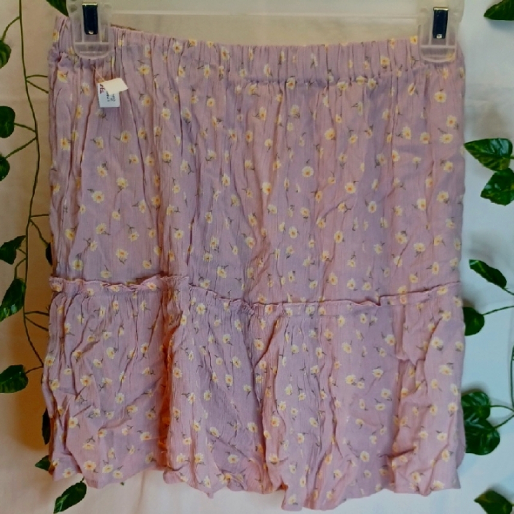 NWT! Pink Rose Skirt Only - Part of a 2 Piece set. Pale Iris Flower. Size Large